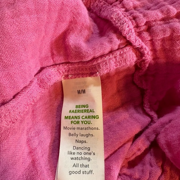 Aerie Pink "Lip Gloss" Pool to Party Cover Up Dress Size M - Picture 6 of 6